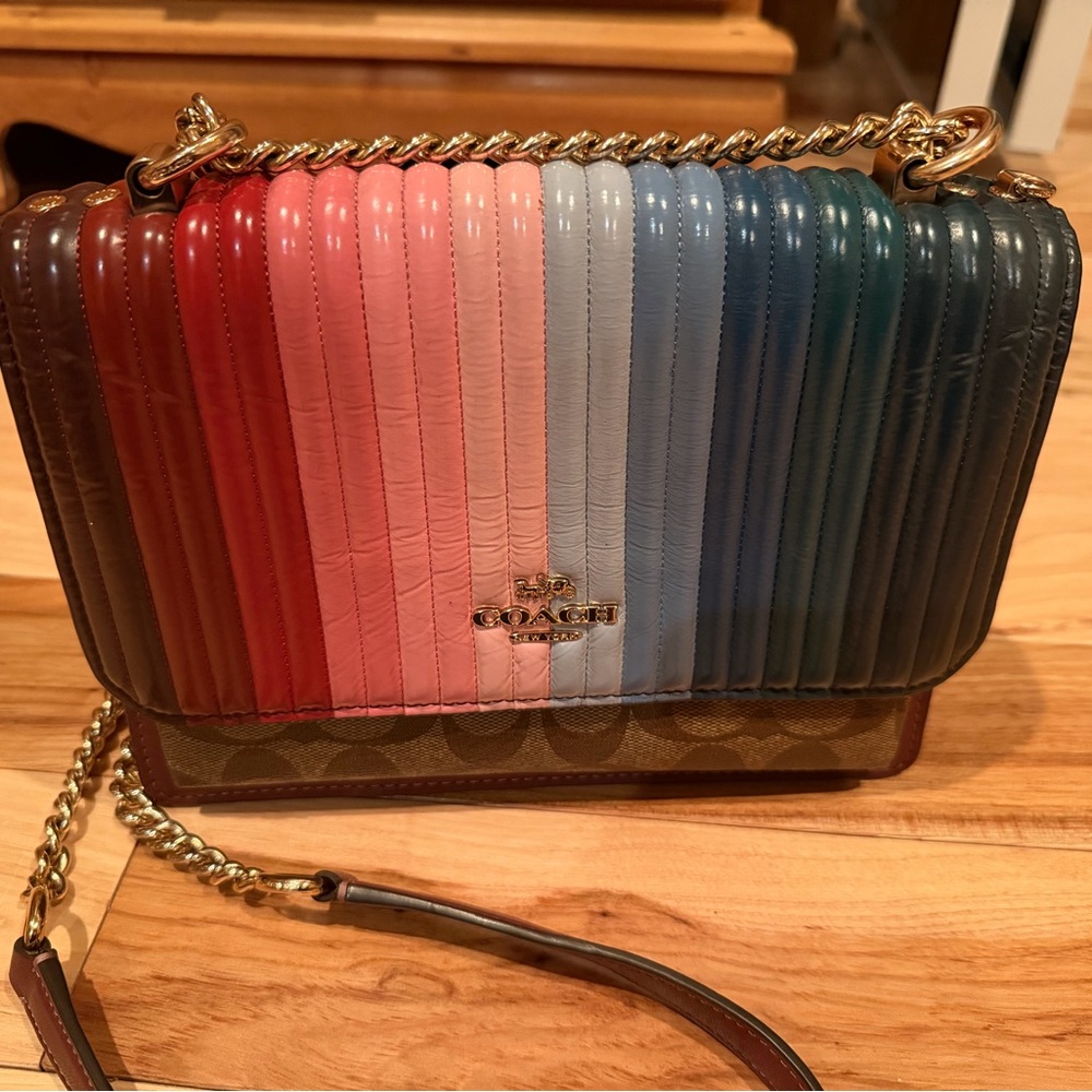 Coach Klare Crossbody Rainbow Quilted + Card Case | Very Good